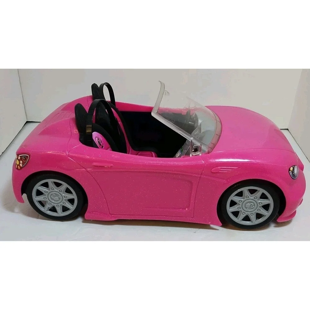 2013‎ Mattel Barbie Convertible Car Pink Sparkle Glitter Silhouette Toy Vehicle